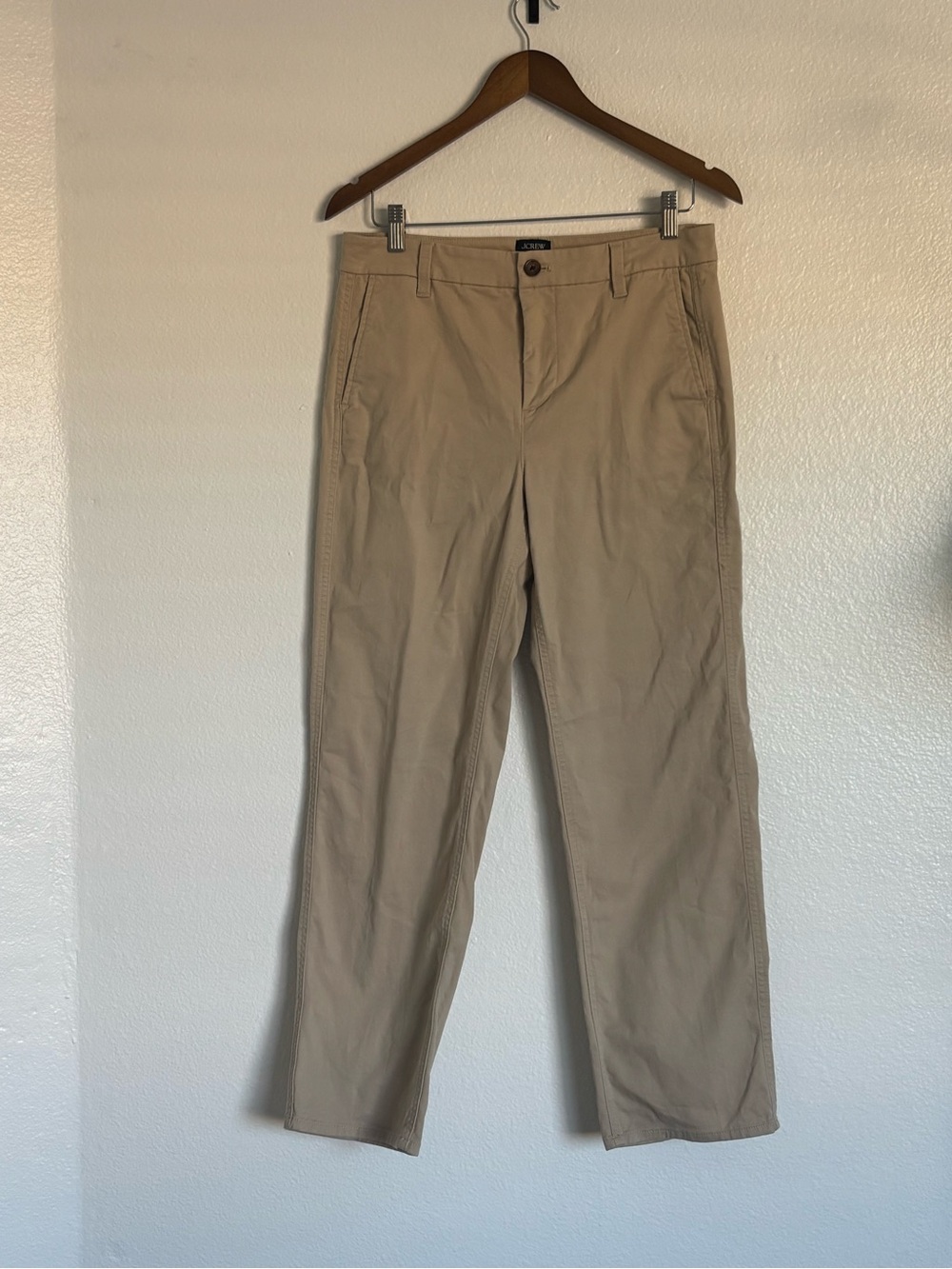 Womens Khaki Straight Fit Pants